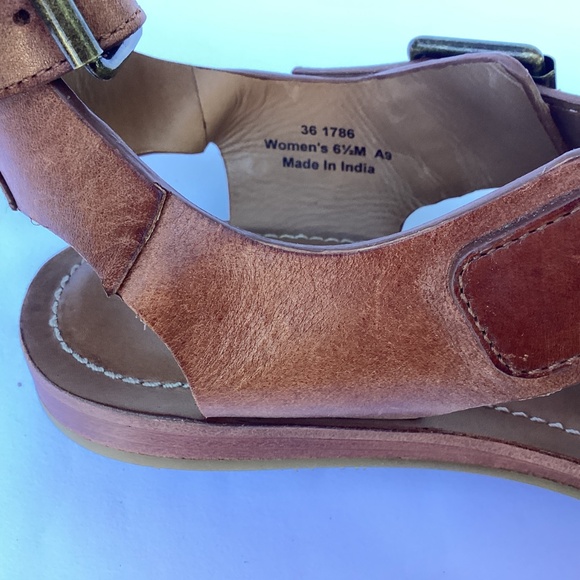 Trask Roxanne Sandals Brown Tan Leather 6.5 M - Picture 7 of 8